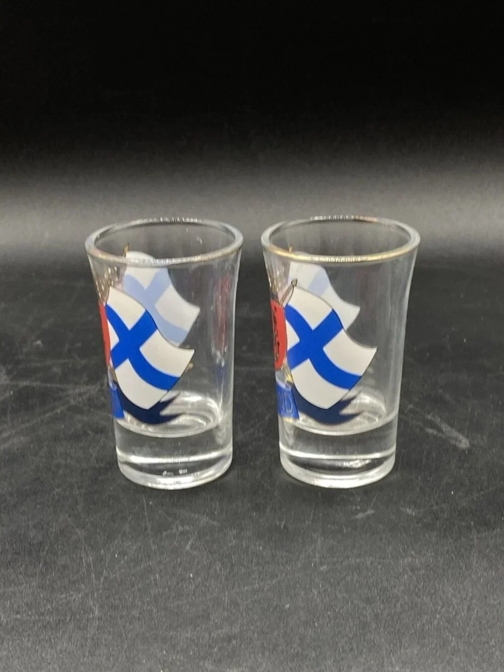 Finland Flags Souvenir Shot Glasses LOT 2